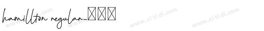 hamillton regular字体转换
